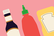 Assorted Condiments, a Food Illustration by Ryder Doty (Thumbnail 2 of 3)