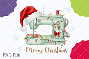 Christmas Sewing Machine PNG, an Illustration by designcity5 (Thumbnail 1 of 8)