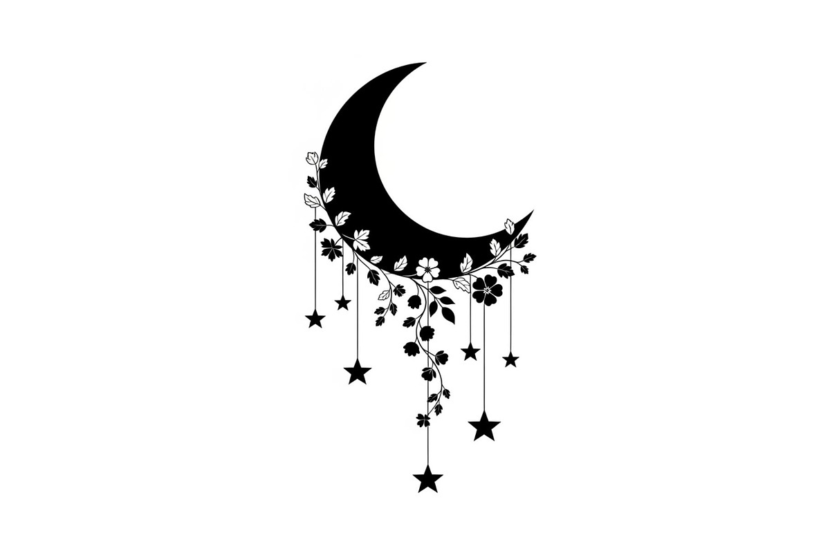 Moon Hanging Silhouette Bundle, an Illustration by Gaye Art (Photo 20 of 31)