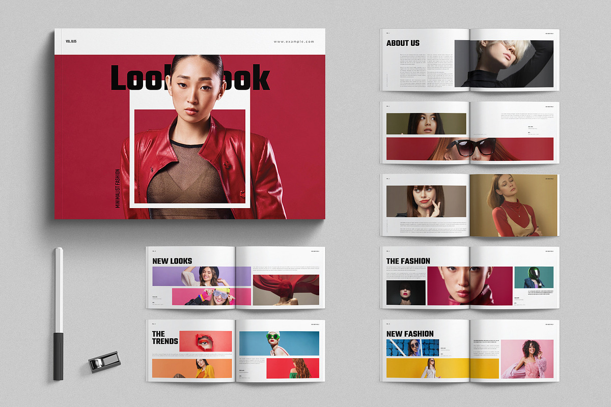 Look Book Template Landscape, a Brochure Template by E-Type (Photo 1 of 7)