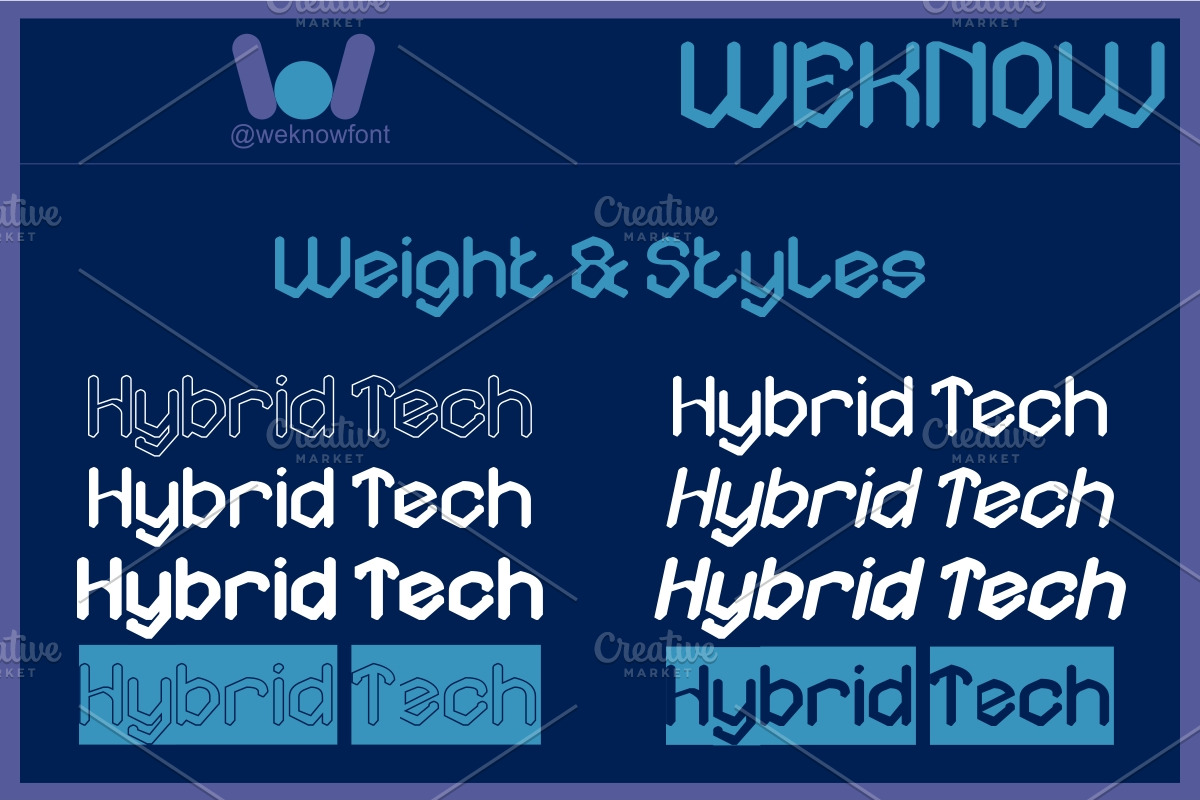 Hybrid Tech font, a Blackletter Font by weknow (Photo 7 of 8)