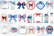 4th of July Bows PNG, Patriotic PNG, a Graphic by designcity5 (Thumbnail 4 of 6)
