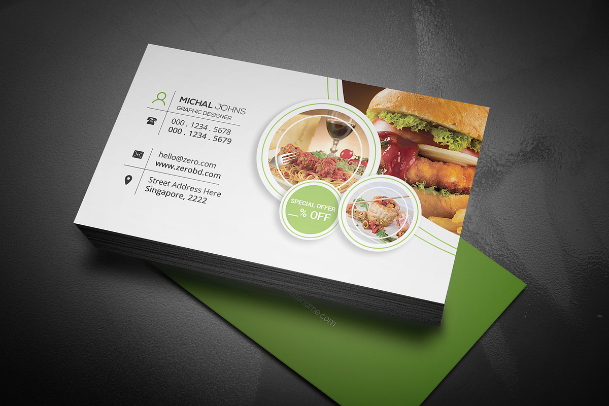 Restaurant Business Cards, a Business Card Template by Genereux Art (Photo 3 of 5)