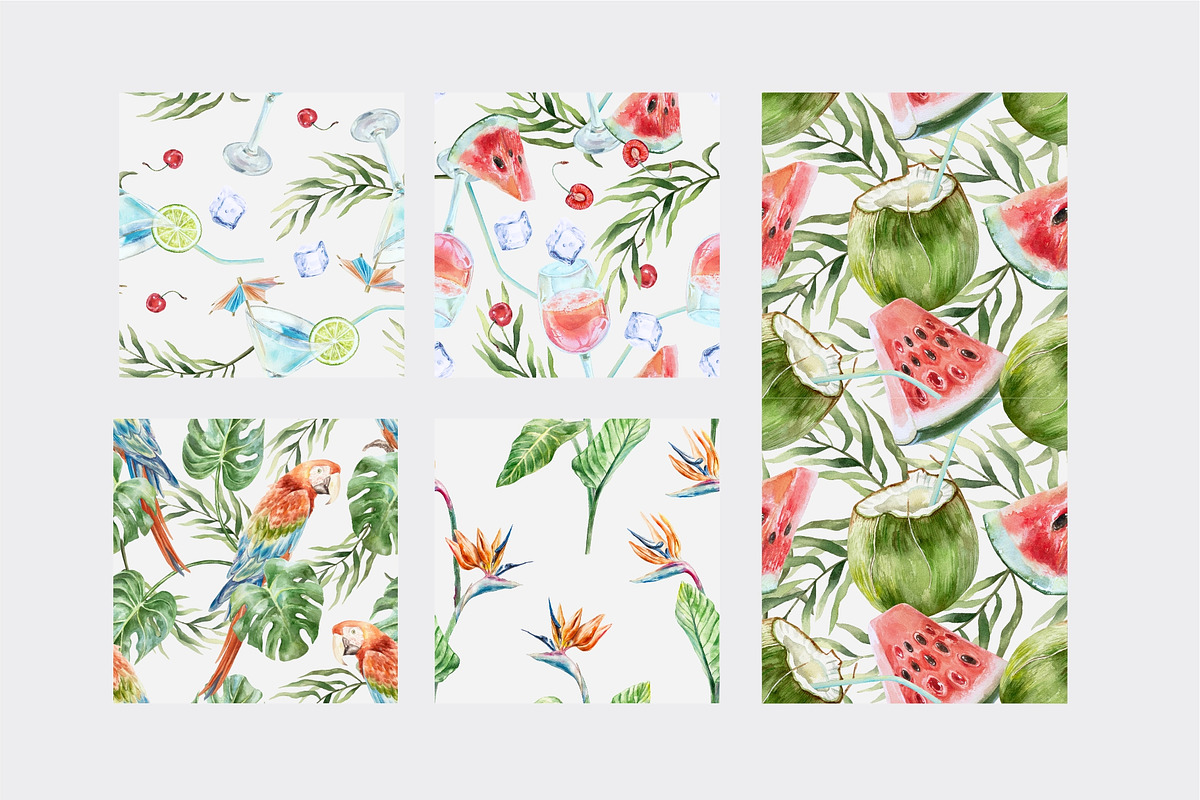 Tropical Vacation. Watercolor, a Seasonal Illustration by Farida Bik (Photo 14 of 16)
