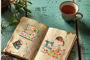 SEAMSTRESS HEAVEN CLIPART PACK, a Person Illustration by Daring Digies (Thumbnail 6 of 8)