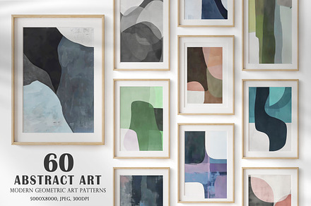 60 geometric illustrations, a Decorative Illustration by DamonYang's shop