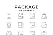 Set line icons of package, an Outline Icon by motorama (Thumbnail 1 of 2)