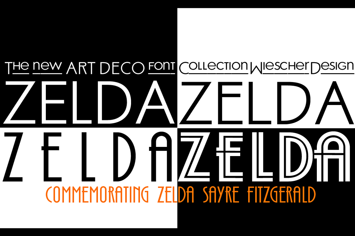 Zelda Collection, a Font by Wiescher Design (Photo 1 of 9)