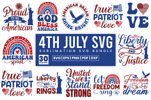 4th of July Retro SVG Bundle Design, an Object Graphic by Creative Arslan