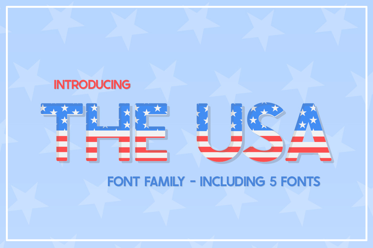 The USA Font Family - 5 Fonts