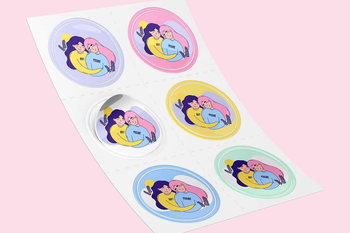 Friendship Flat Vector Illustration, an Illustration by DesignWP (Photo 3 of 3)
