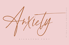 Anxiety - Signature Font