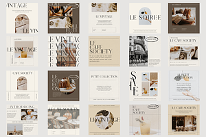 Cafe Society Social Media Templates