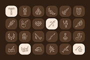 Tribal Art Icon Set, an Outline Icon by Prosymbols (Thumbnail 5 of 7)