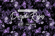 Purple Roses - Seamless Patterns, a Pattern Graphic by texvogue (Thumbnail 1 of 15)