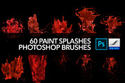 60 Paint Splash Brushes for PS, a Brush Add-On by Creative Graphics (Thumbnail 7 of 10)