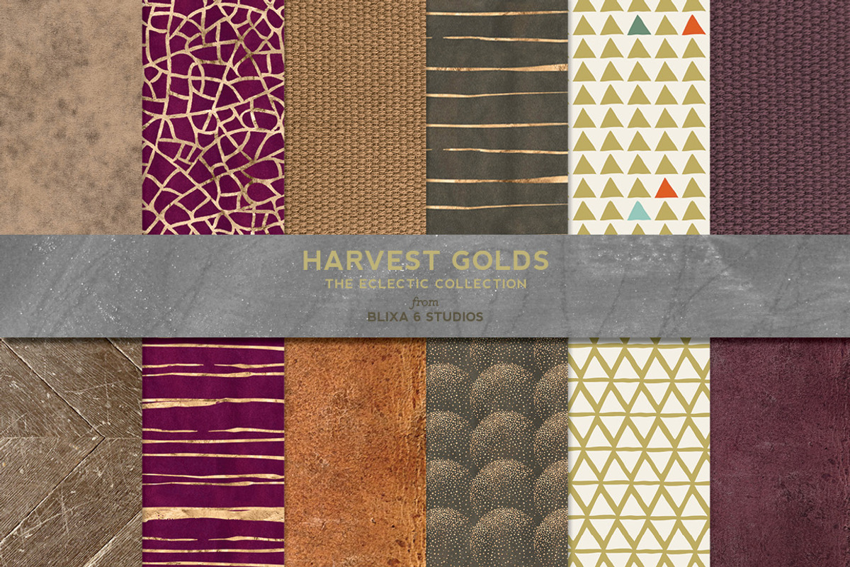 Harvest Golden Patterns & Textures, a Texture Graphic by Blixa 6 Studios (Photo 1 of 5)