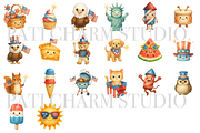 20 4th of July Clipart, a Decorative Illustration by Pati Charm Studio (Thumbnail 2 of 8)