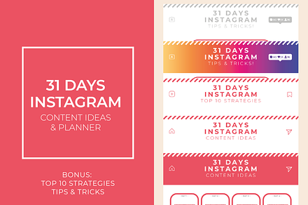 31 Days Instagram Content Planner