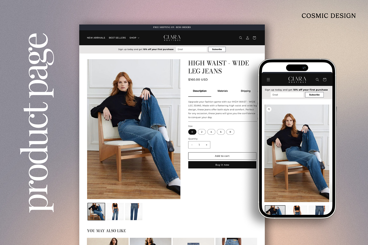 Ciara Shopify Boutique Theme Website, a Shopify Template by Cosmic Design (Photo 4 of 9)