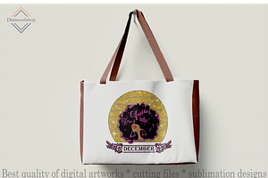 Afro Queen Birthday December Design