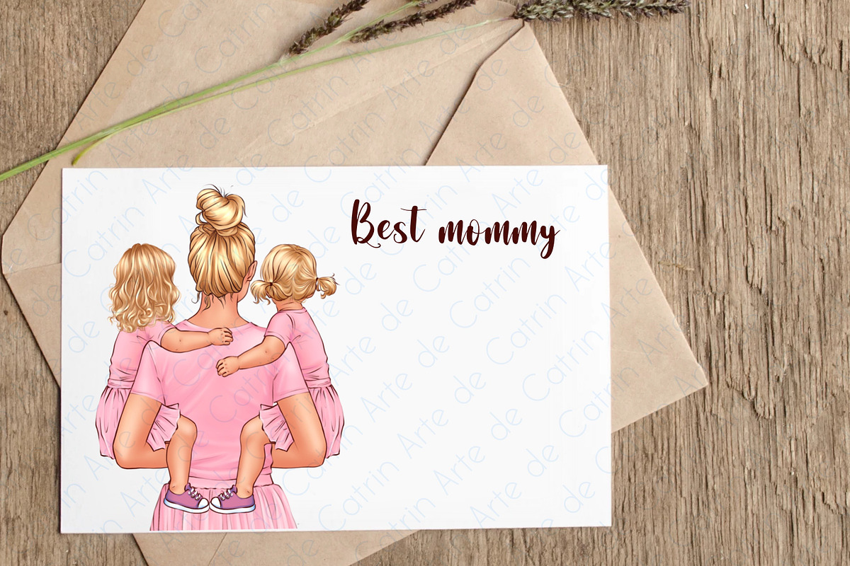 Best Mom Clipart, Mom with babies, a Person Illustration by ArtedeCatrin (Photo 7 of 10)