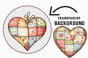 Patchwork Valentine's Day Clipart, an Illustration by Libby Wishes (Thumbnail 7 of 7)
