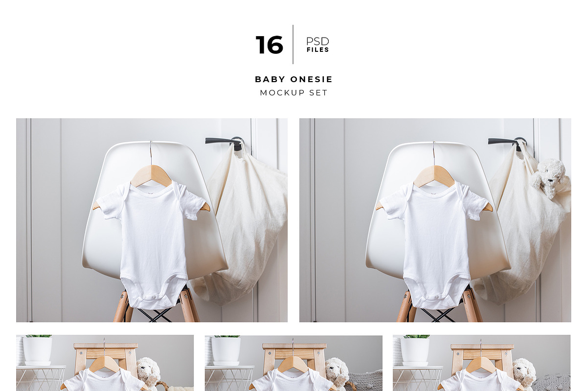 Baby Onesie Mockup PSD Set, an Apparel Mockup by Neutral Mockups (Photo 4 of 6)