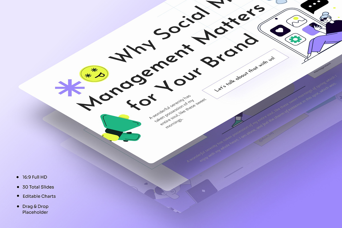 Social Media Management PowerPoint, a Presentation Template by Premast (Photo 2 of 5)