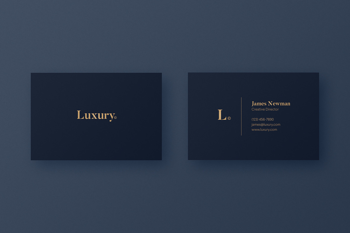 Luxury Business Cards (3x), a Business Card Template by Minimal Shop (Photo 3 of 4)