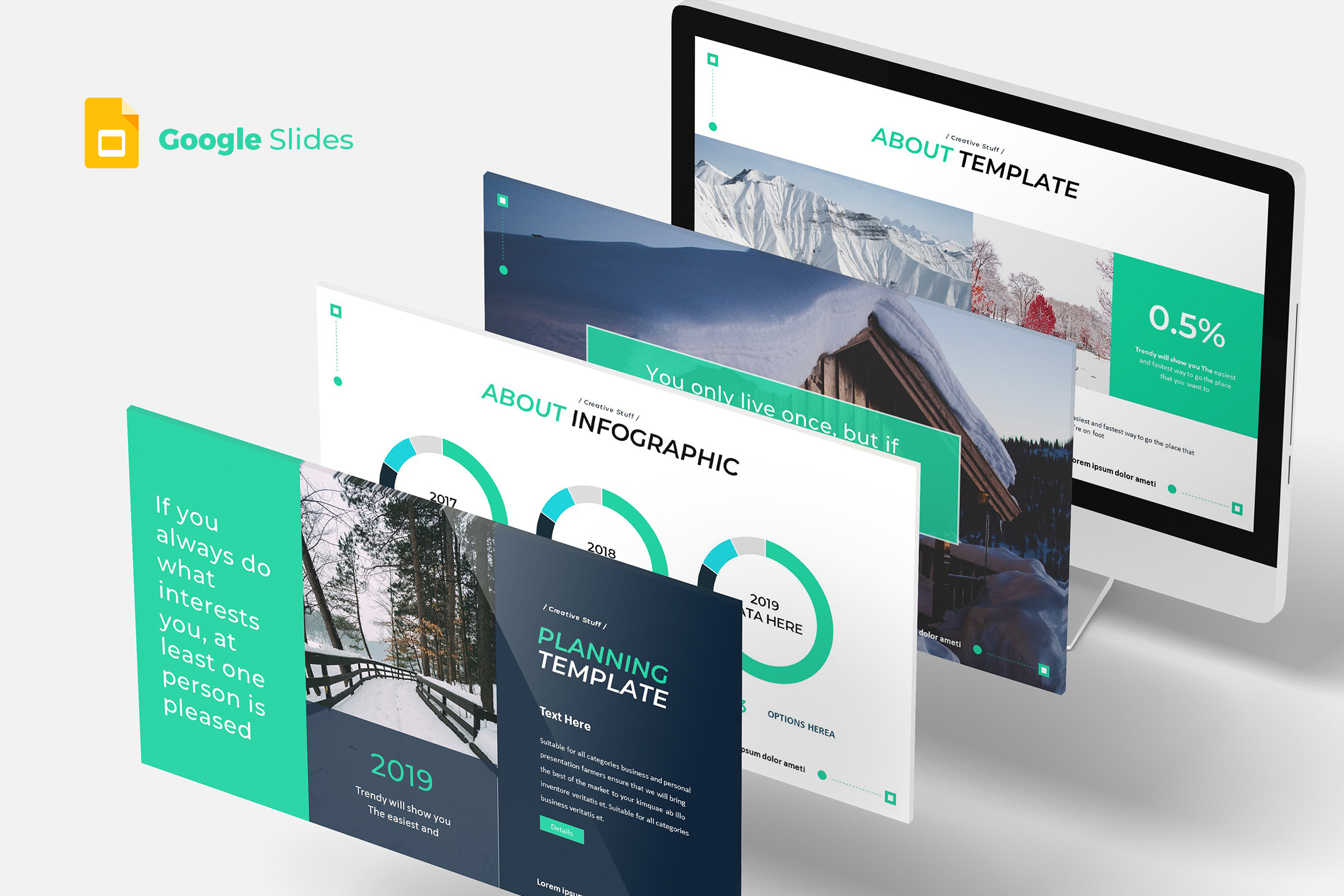 Snow - Google Slides Template, a Presentation Template by AQR Studio