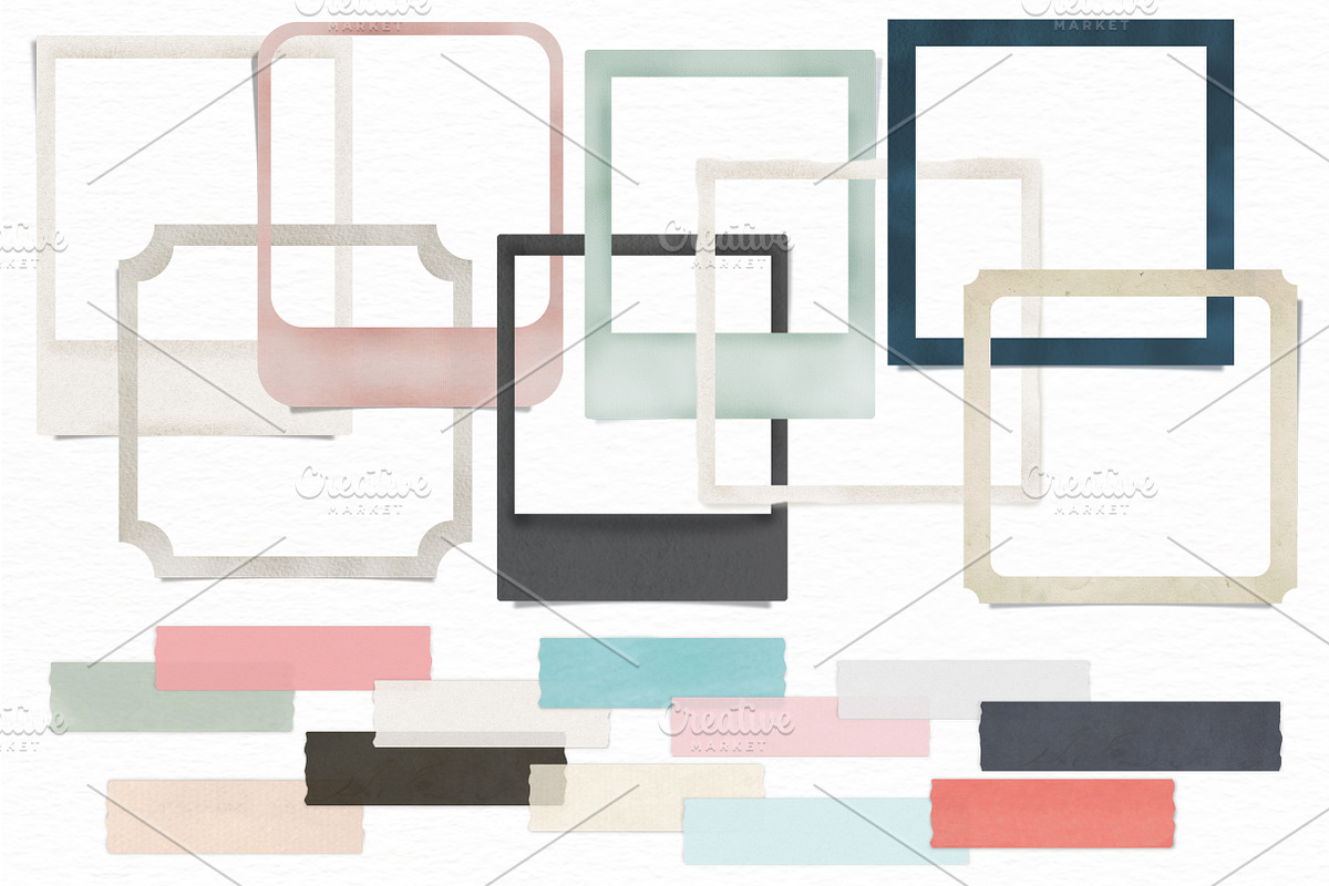 Floral Washi Tape and Collage Frames, an Object Graphic by patternpop studio (Photo 5 of 5)