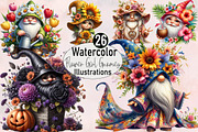Flower Girl Gnomes Sublimation Clipa, an Illustration by SVGArt (Thumbnail 1 of 8)