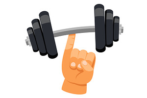 Hand lifting dumbbell with one, a Sport Illustration by innakreativ