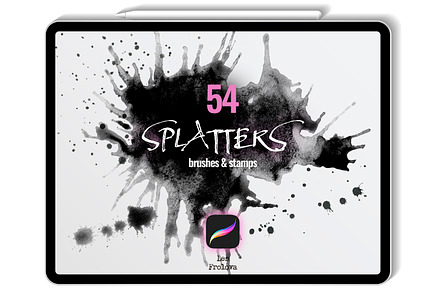 Splatter Brushes for Procreate, a Brush Add-On by Les Frolova