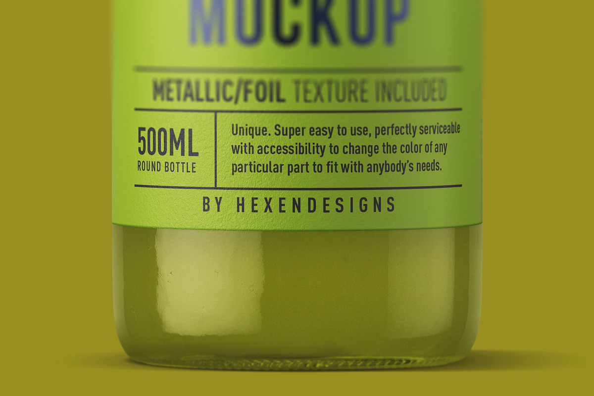 Juice Round Bottle Mockup, a Product Mockup by HexenDesigns (Photo 5 of 12)