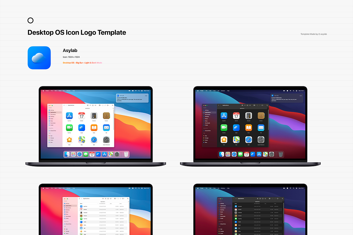 OS Icon Template Mockup - PSD, a Mac Mockup by Asylab (Photo 15 of 35)