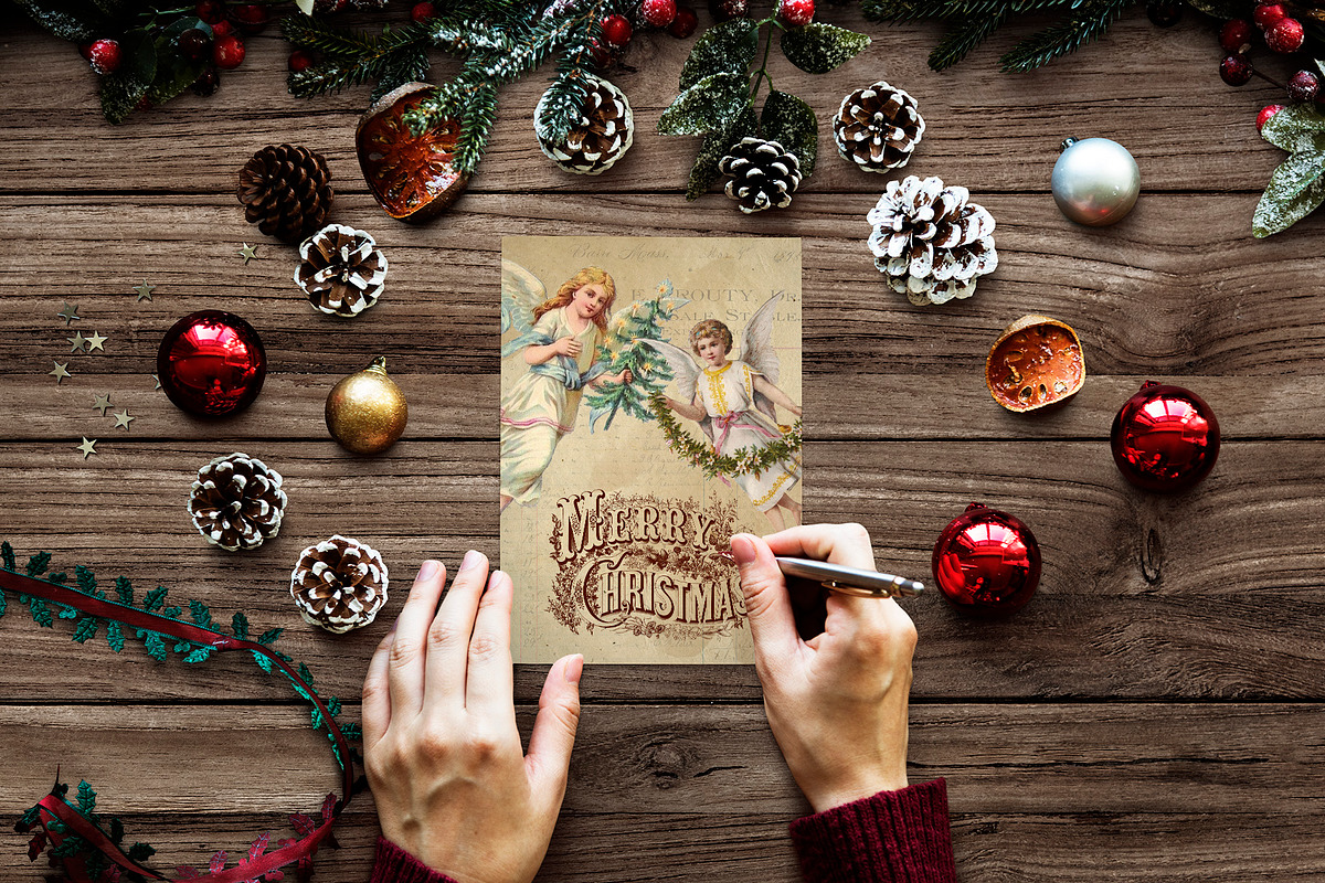 Vintage Christmas card creator, an Object Graphic by Beauty Drops (Photo 5 of 13)