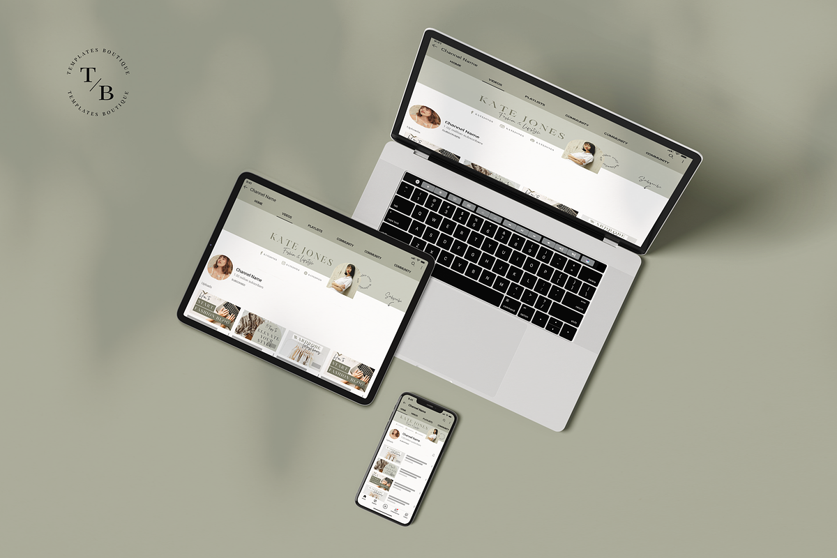 YouTube Channel Branding Kit ~ Canva, a Social Media Template by Templates Boutique (Photo 2 of 8)