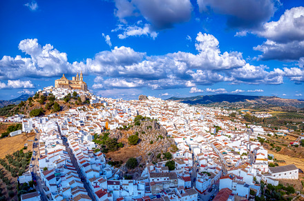 Olvera, one of the famous white villages in the province of Cadiz in Spain., an Architecture Photo by CreativePhotoSpain
