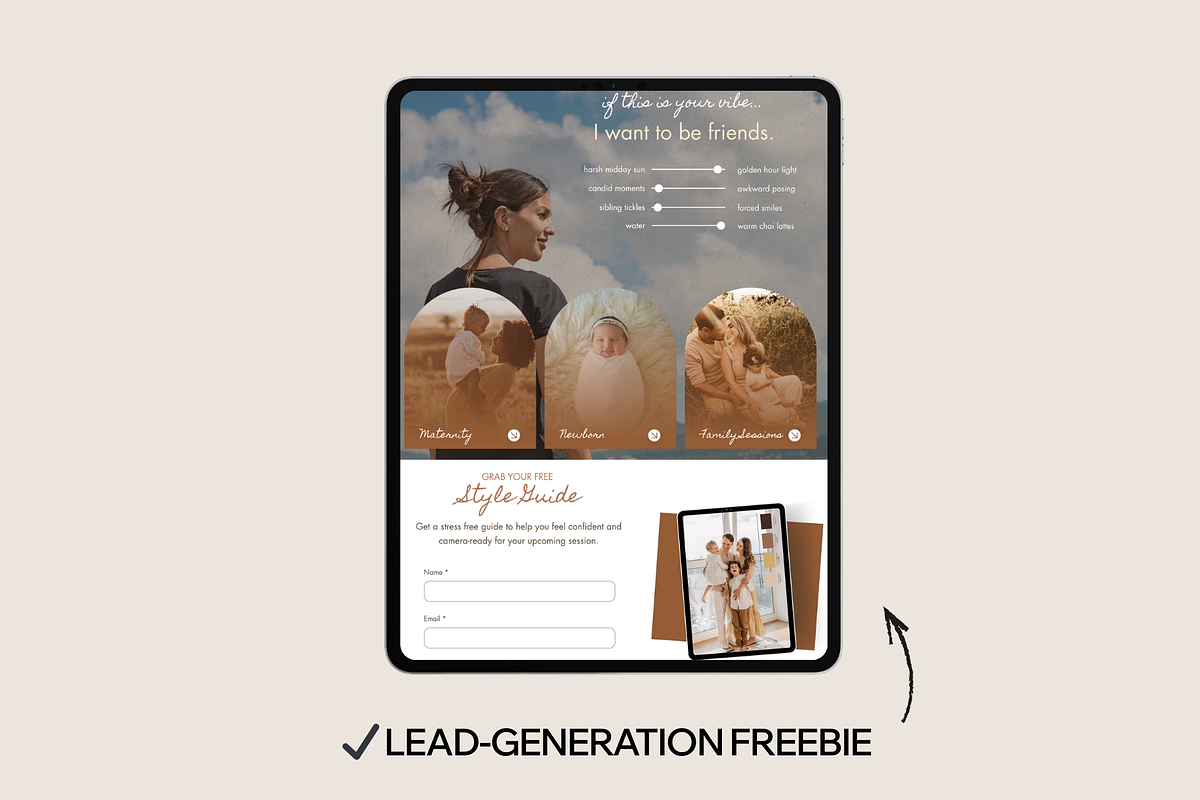 Golden Blossom Photographer Site, a Wix Template by Collette Collabs (Photo 5 of 6)