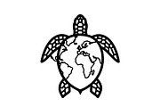 World Map Sea Turtle Bundle, an Illustration by Gaye Art (Thumbnail 12 of 31)