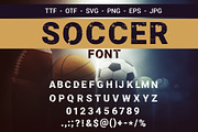 Soccer Grungy Font OTF TTF SVG Png, a Slab Serif Font by Watercolor_Vector Graphic (Thumbnail 1 of 3)