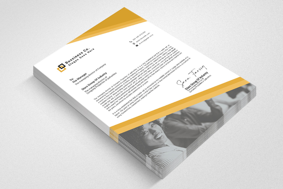 Letterhead Template Design, a Stationery Template by Design Up (Photo 3 of 3)