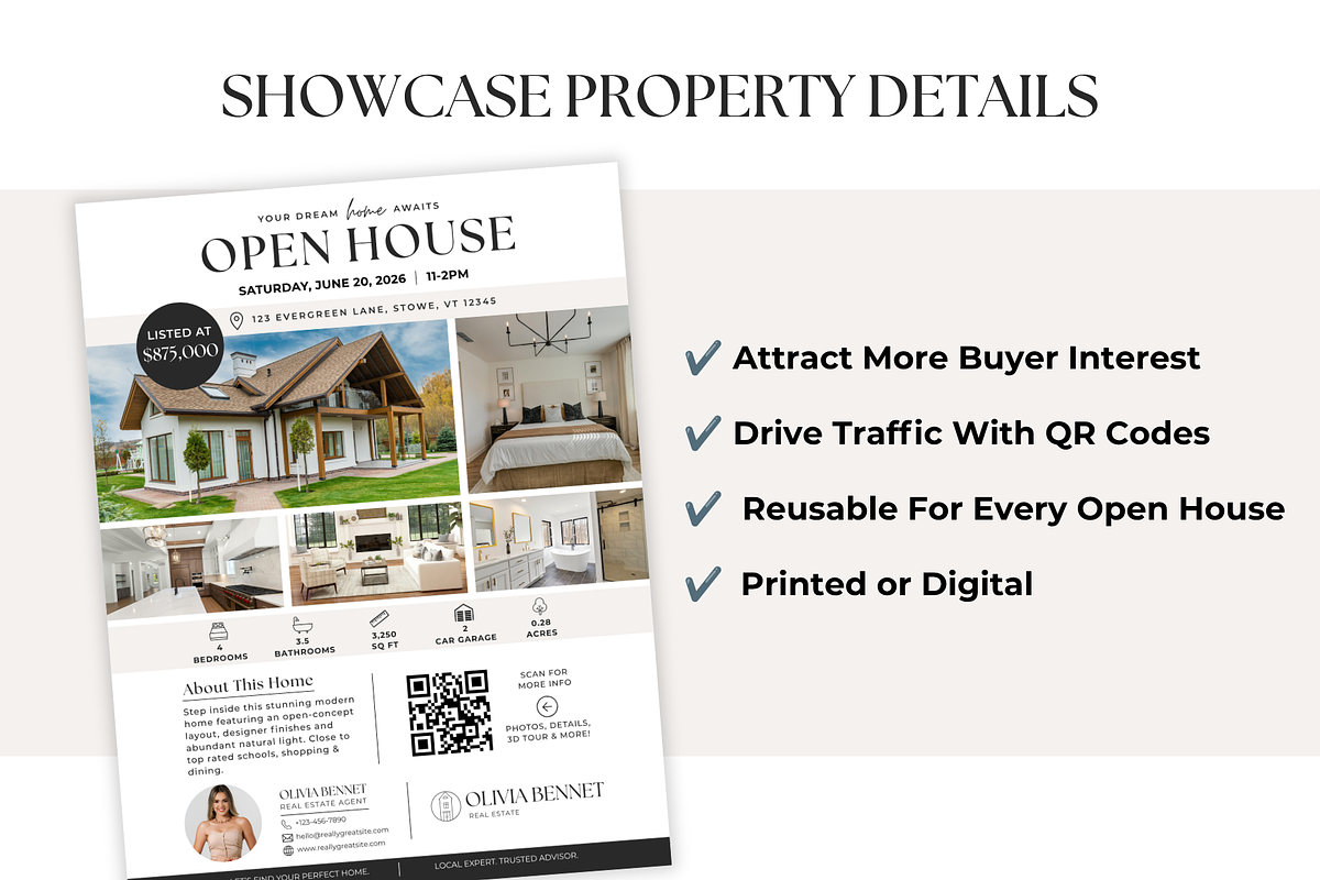 Open House Templates Bundle, a Flyer Template by BrandhavenStudio (Photo 3 of 13)