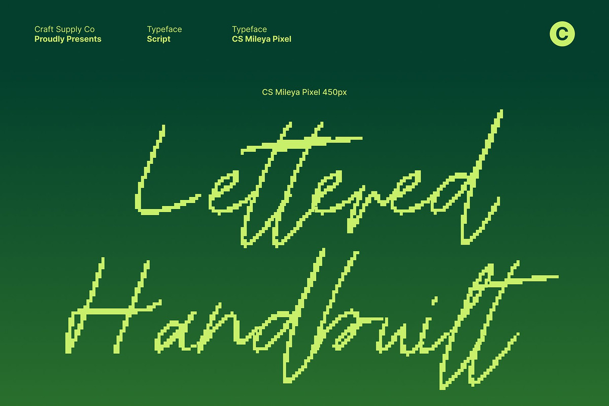 CS Mileya Pixel, a Script Font by Craft Supply Co. (Photo 3 of 8)