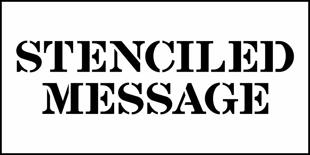 Stenciled Message JNL, a Font by Jeff Levine Fonts (Photo 2 of 5)