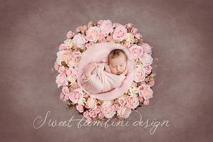 Newborn Photo Digi Backdrop x 4