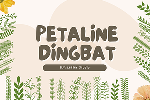 Petaline Dingbat, a Symbol Font by Dm Studio