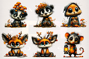 Creepy Cute Woodland Animals Clipart, a Transportation Illustration by Digital Artistic99 (Thumbnail 2 of 7)
